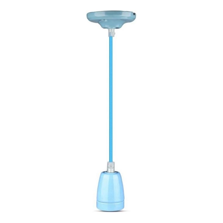 Maitinimo laidas 1xE27/60W/230V mėlyna/porcelianas