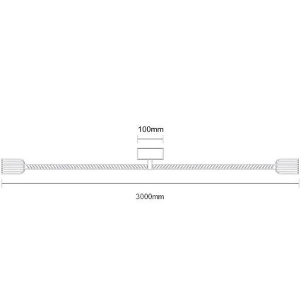 Maitinimo laidas 2xE27/60W/230V 3 m
