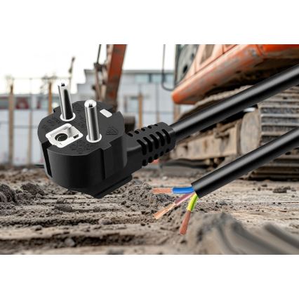 Maitinimo laidas 3 m, 230 V, juodas