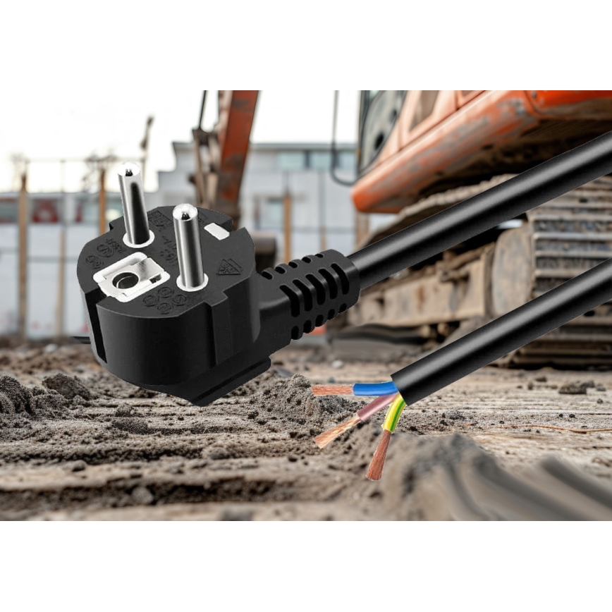 Maitinimo laidas 3 m, 230 V, juodas