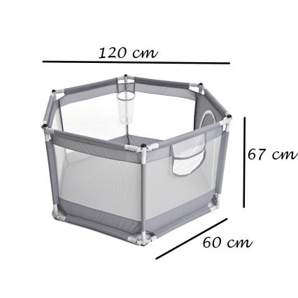 Maniežas 120 cm pilka