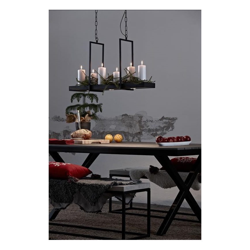 Markslöjd 105780 - LED pritemdomas sietynas ant grandinės TRAY 3xLED/3W/230V juoda