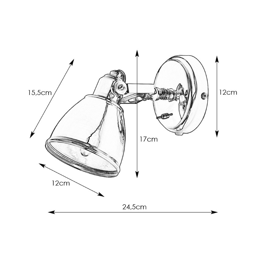 Markslöjd 105814 - Sieninis šviestuvas FJÄLLBACKA 1xE14/40W/230V juoda