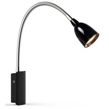 Markslöjd 105940 - LED Sieninė lempa TULIP LED/2,5W/230V juodas