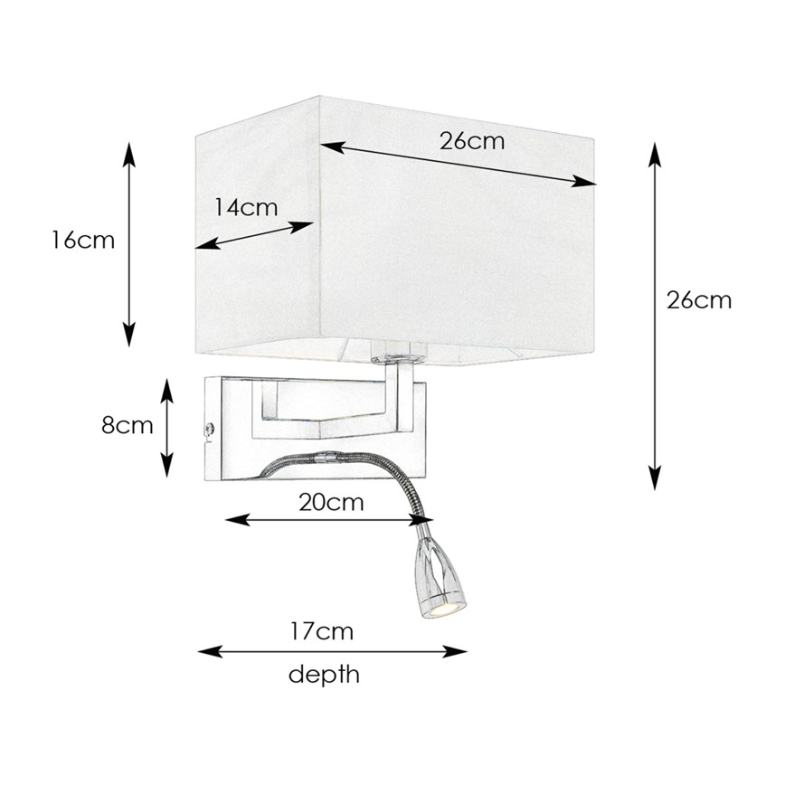 Markslöjd 106308 - LED sieninis šviestuvas SAVOY LED/3W+E27/60W/230V