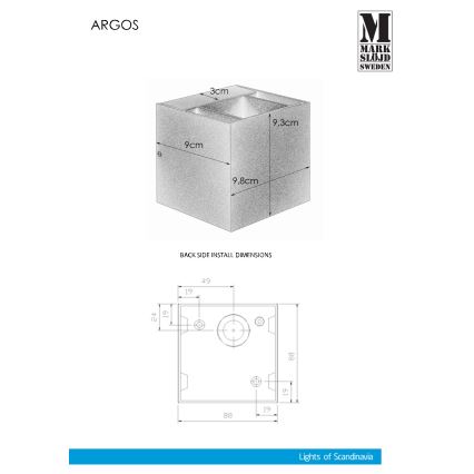 Markslöjd 106521 - LED Lauko šviestuvas ARGOS LED/5W/230V IP44 pilkas