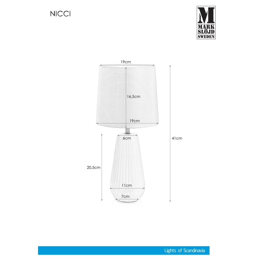 Markslöjd 106624 - Stalinis šviestuvas NICCI 1xE14/40W/230V