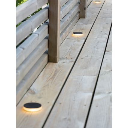 Markslöjd 106935 - LED lauko įleidžiamasis šviestuvas GARDEN24 LED/3W/24V IP44 juodas