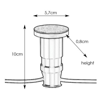 Markslöjd 106935 - LED lauko įleidžiamasis šviestuvas GARDEN24 LED/3W/24V IP44 juodas