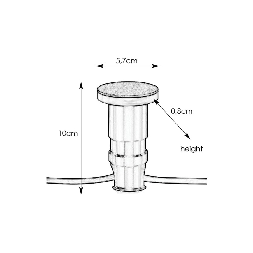 Markslöjd 106935 - LED lauko įleidžiamasis šviestuvas GARDEN24 LED/3W/24V IP44 juodas