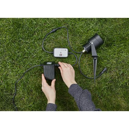 Markslöjd 106936 - Sutemų jutiklis su laikmačiu GARDEN24 24V IP44