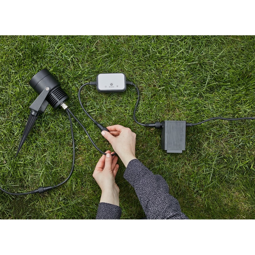 Markslöjd 106940 - Lauko judesio ir sutemų PIR GARDEN24 IP44 juoda