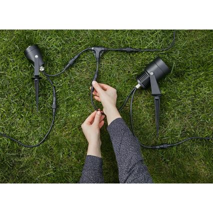 Markslöjd 106940 - Lauko judesio ir sutemų PIR GARDEN24 IP44 juoda