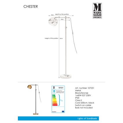 Markslöjd 107231 - Toršeras CHESTER 1xE27/40W/230V