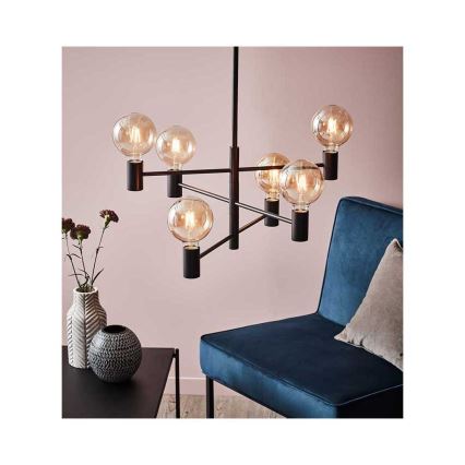 Markslöjd 107281 - Sietynas, kabinamas ant virvės CAPITAL 6xE27/60W/230V