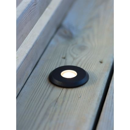 Markslöjd 107284 - GARDEN24 įleidžiamas lauko LED šviestuvas LED/0,8W/24V IP44 juodas