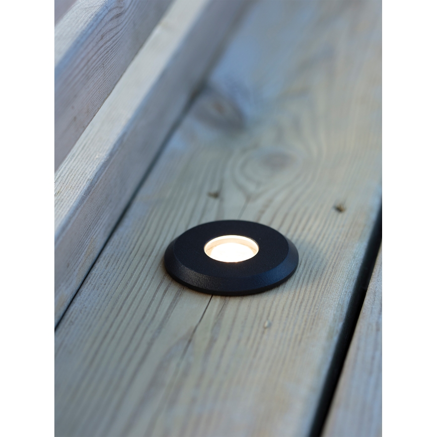 Markslöjd 107284 - GARDEN24 įleidžiamas lauko LED šviestuvas LED/0,8W/24V IP44 juodas