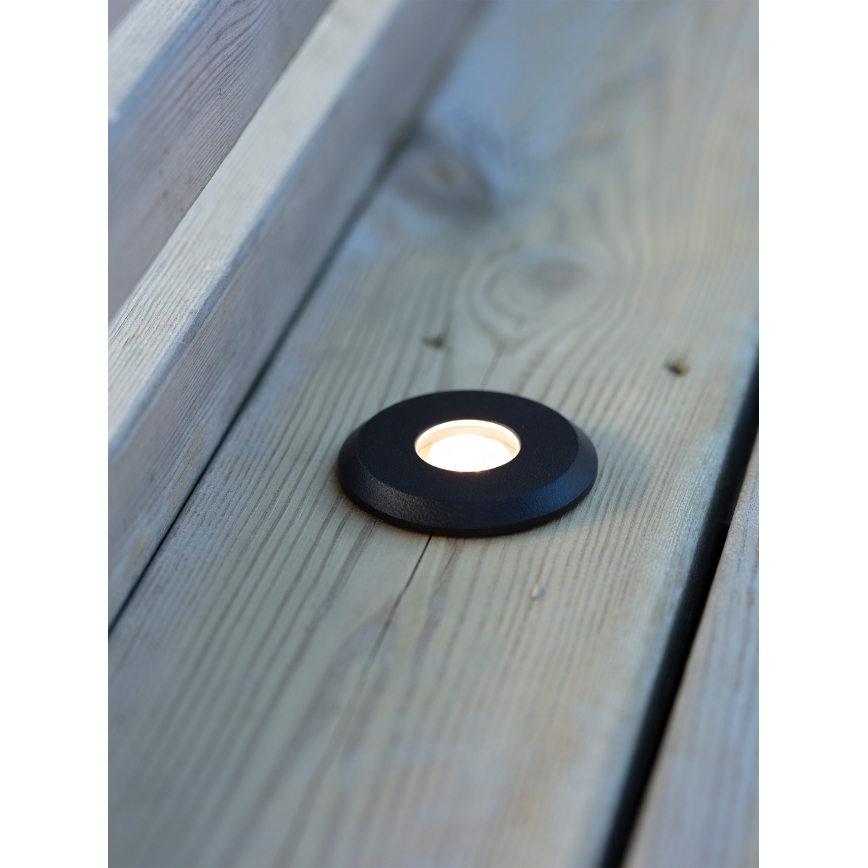 Markslöjd 107285 - LED įleidžiamasis lauko šviestuvas GARDEN24 LED/3W/24V IP44 juodas