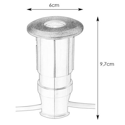 Markslöjd 107285 - LED įleidžiamasis lauko šviestuvas GARDEN24 LED/3W/24V IP44 juodas