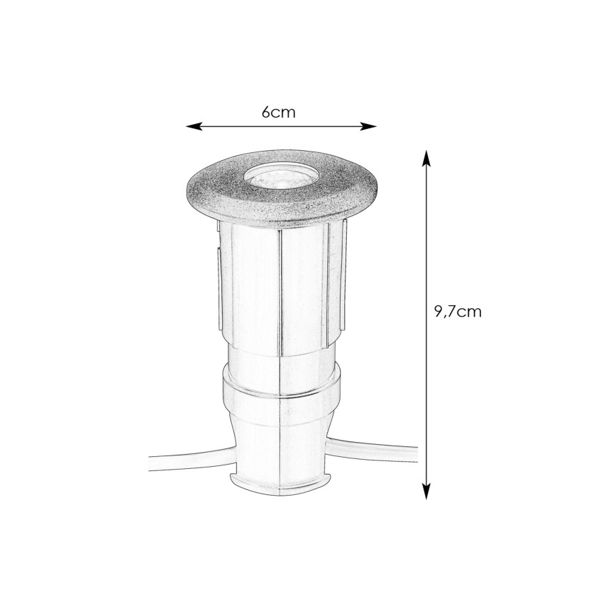 Markslöjd 107285 - LED įleidžiamasis lauko šviestuvas GARDEN24 LED/3W/24V IP44 juodas
