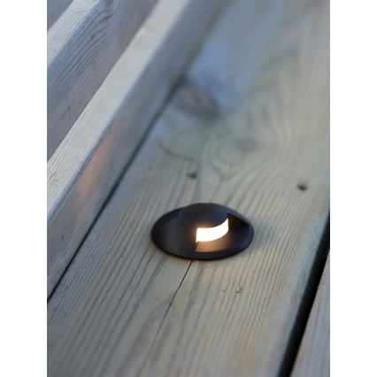 Markslöjd 107289 - LED lauko įleidžiamas šviestuvas GARDEN24 LED/0,8W/24V IP44 juodas