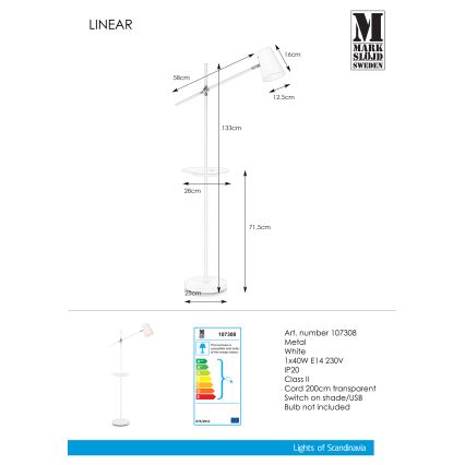Markslöjd 107308 - Toršeras su USB lizdu 1xE14/40W/230V