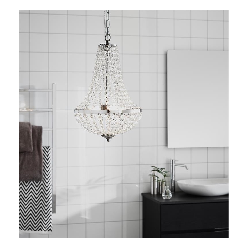 Markslöjd 107550 - Krištolinis vonios sietynas ant grandinės GRÄNSÖ 2xG9/20W/230V IP44