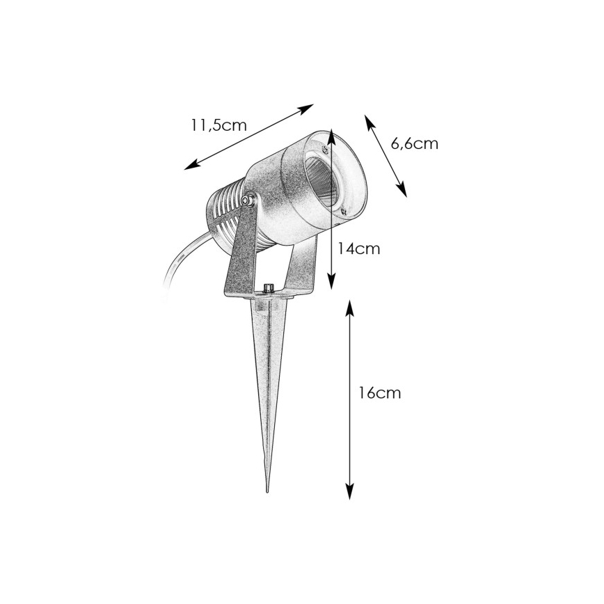 Markslöjd 107713 - LED lauko šviestuvas GARDEN24 LED/3W/24V IP44 matinis chromas
