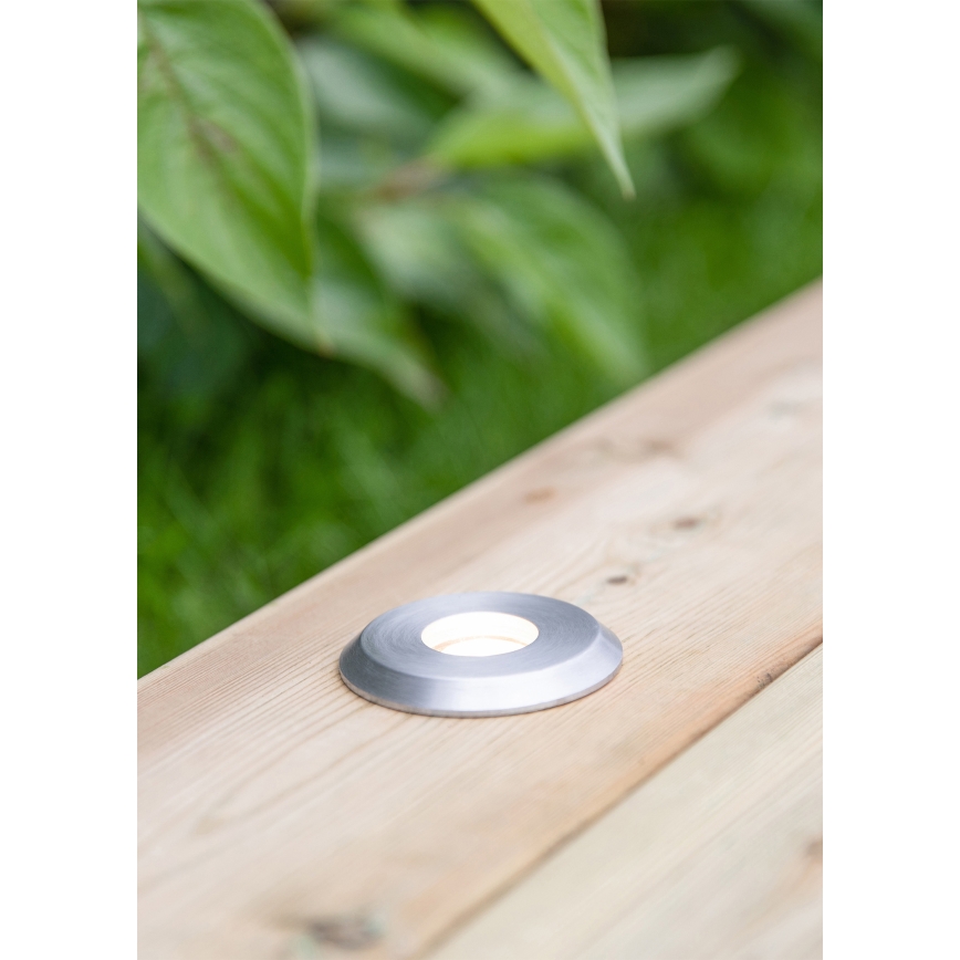 Markslöjd 107716 - LED įleidžiamas lauko šviestuvas GARDEN24 LED/0,8W/24V IP44 juodas/matinis chromas