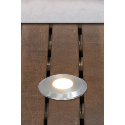 Markslöjd 107716 - LED įleidžiamas lauko šviestuvas GARDEN24 LED/0,8W/24V IP44 juodas/matinis chromas