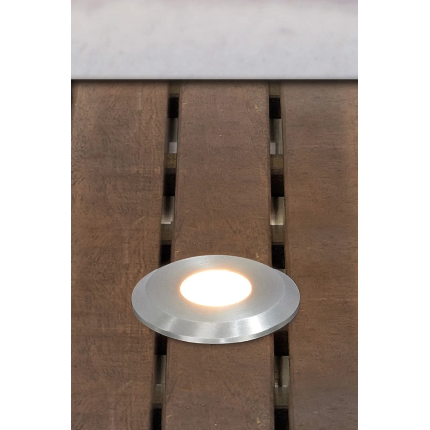 Markslöjd 107716 - LED įleidžiamas lauko šviestuvas GARDEN24 LED/0,8W/24V IP44 juodas/matinis chromas