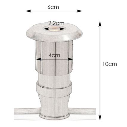 Markslöjd 107716 - LED įleidžiamas lauko šviestuvas GARDEN24 LED/0,8W/24V IP44 juodas/matinis chromas