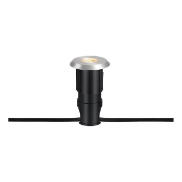 Markslöjd 107717 - LED lauko įleidžiamasis šviestuvas GARDEN24 LED/3W/24V IP44 juodas/matinis chromas