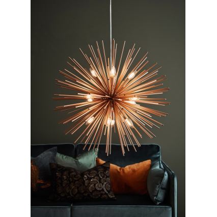 Markslöjd 107752 - Pakabinamas sietynas SOLEIL 12xE14/20W/260V Rožinis auksas