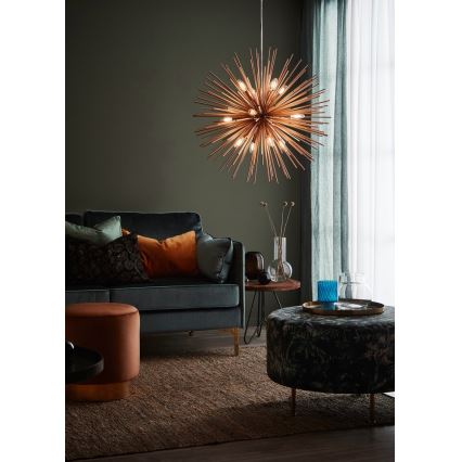Markslöjd 107752 - Pakabinamas sietynas SOLEIL 12xE14/20W/260V Rožinis auksas