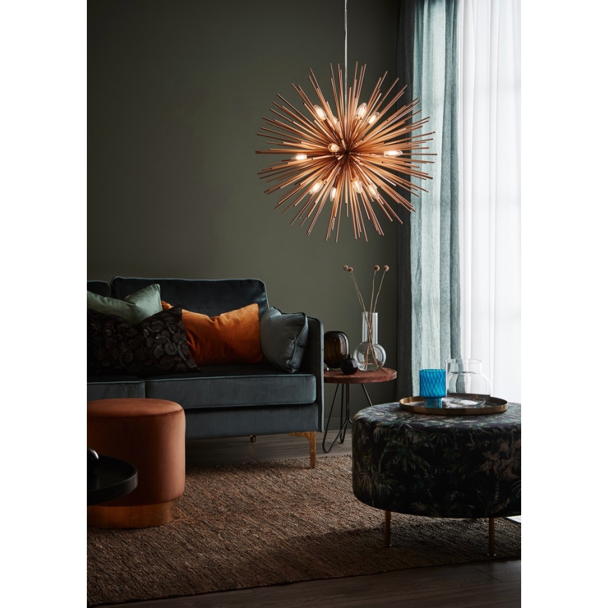 Markslöjd 107752 - Pakabinamas sietynas SOLEIL 12xE14/20W/260V Rožinis auksas