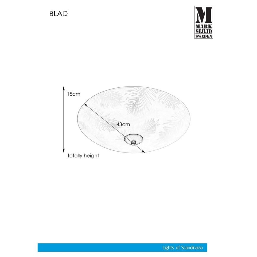 Markslöjd 107755 - Lubinis šviestuvas BLAD 3xE14/40W/230V diametras 43 cm