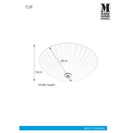 Markslöjd 107759 - Lubinis šviestuvas CUT 3xE14/40W/230V diametras 43 cm
