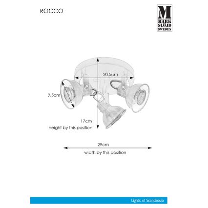 Markslöjd 107852 - Akcentinis šviestuvas ROCCO 3xGU10/7W/230V