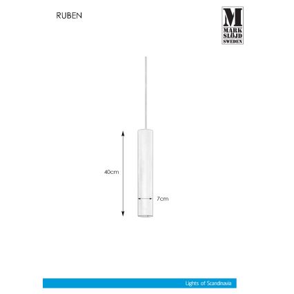 Markslöjd 107880 - Pakabinamas Sietynas RUBEN 1xGU10/35W/230V