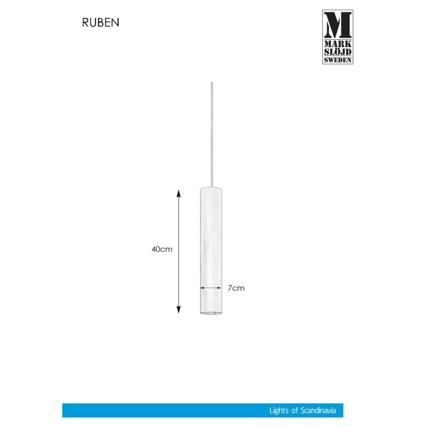 Markslöjd 107880 - Pakabinamas Sietynas RUBEN 1xGU10/35W/230V