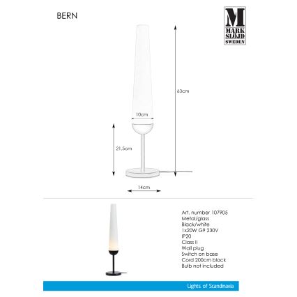 Markslöjd 107905 - Stalo šviestuvas BERN 1xG9/20W/230V