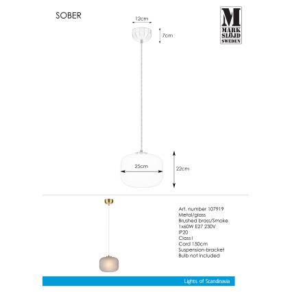 Markslöjd 107919 - Sietynas, kabinamas ant virvės SOBER 1xE27/20W/230V