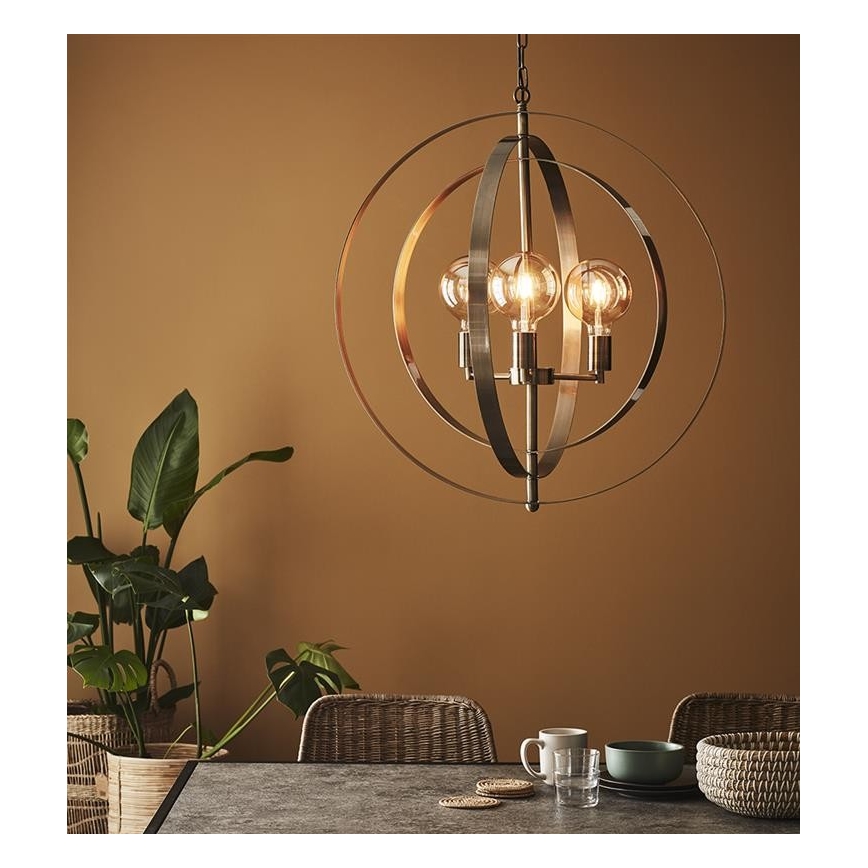 Markslöjd 107941 - Sietynas, kabinamas ant grandinės ORBIT 3xE27/60W/230V