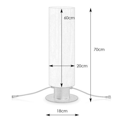 Markslöjd 107985 - lauko LED šviestuvas GARDEN24 LED/12 W/24 V, 70 cm, IP44, juodas