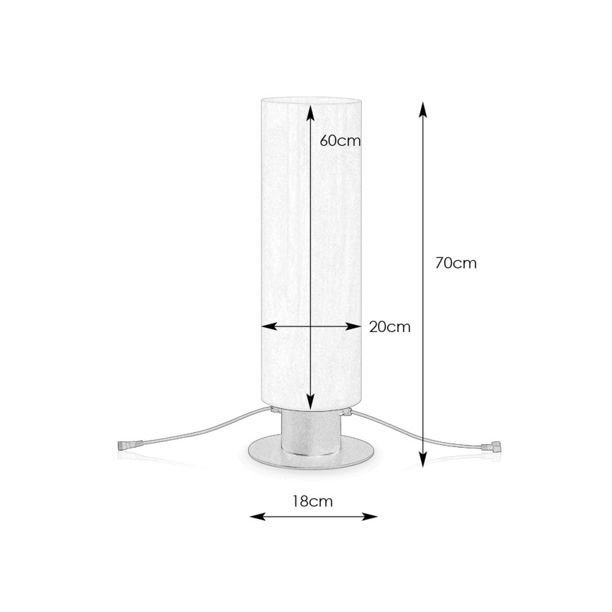 Markslöjd 107985 - lauko LED šviestuvas GARDEN24 LED/12 W/24 V, 70 cm, IP44, juodas