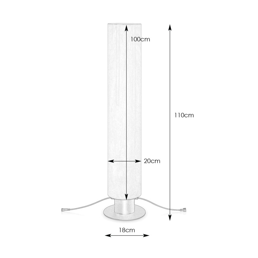 Markslöjd 107986 - LED lauko šviestuvas GARDEN24 LED/20W/24V 110 cm IP44 juodas