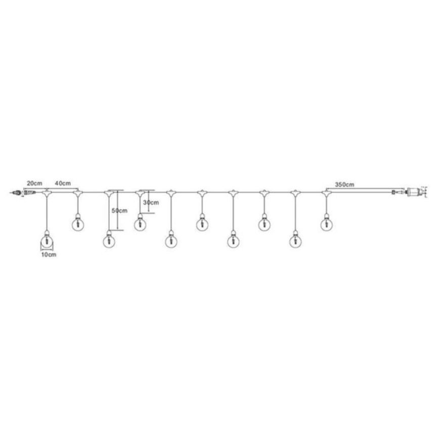 Markslöjd 108021 - LED Lauko grandinė GARDEN24 START 7,5m 10xLED/2,9W/230V IP44