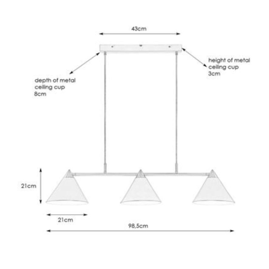 Markslöjd 108075 - Pakabinamas sietynas KLINT 3xE14/40W/230V baltas