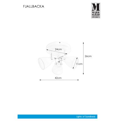 Markslöjd 108083 - Vonios akcentinis šviestuvas FJÄLLBACKA 3xG9/20W/230V IP44 baltas
